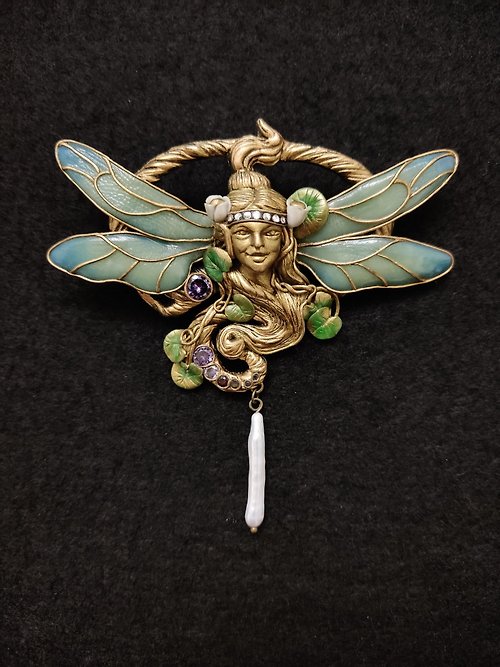 Lorentina Dragonfly brooch,dragonfly pin,Insect brooch,Dragonfly charm,Dragonfly jewelry
