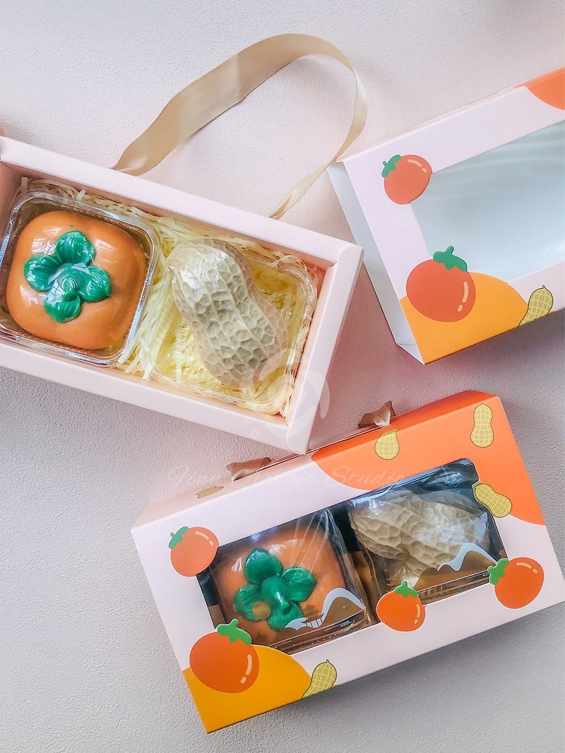 Haoshi Peanut Handmade Soap Gift Box | Blessings for Good Things | Good Things Happen | Good Peanuts | Corporate Gifts - Soap - Other Materials Orange