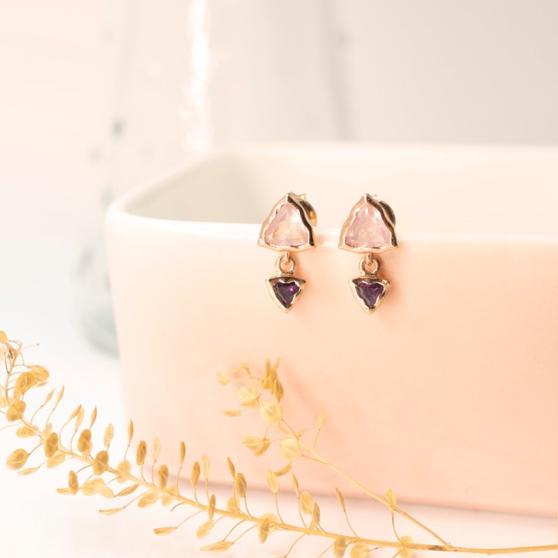 Rosey Dangle Earrings - ต่างหู - เงิน 