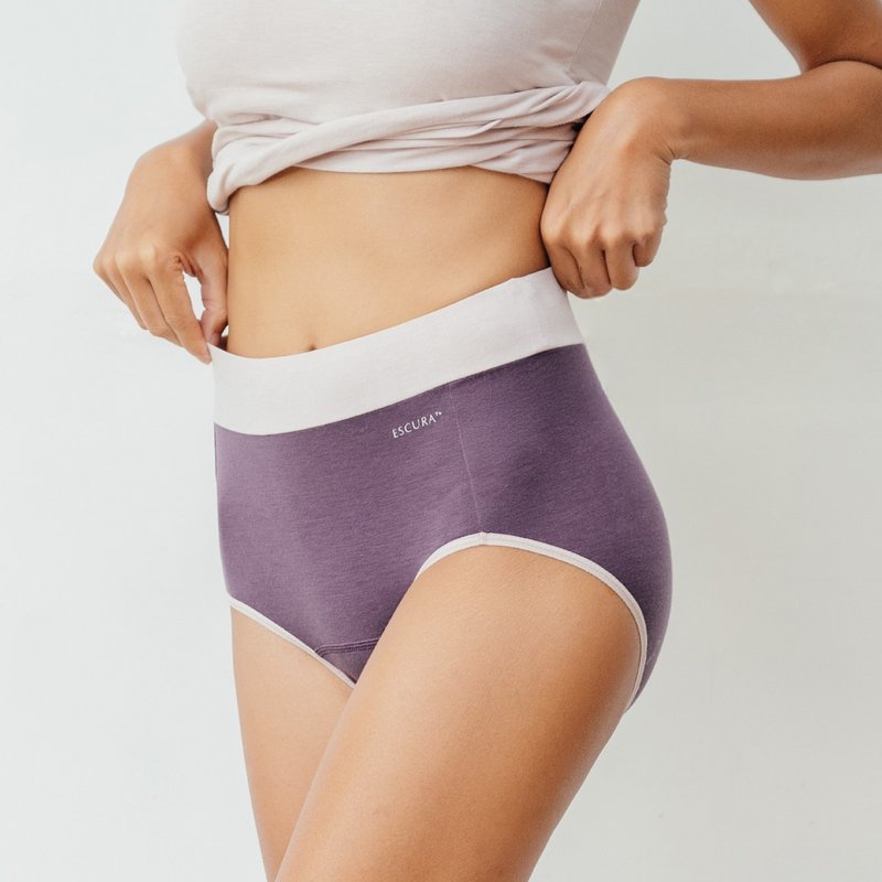 【敏感肌系列】海洋純淨海藻保濕 - 女性高腰內褲 - 女裝內衣/內褲 - 環保材質 紫色
