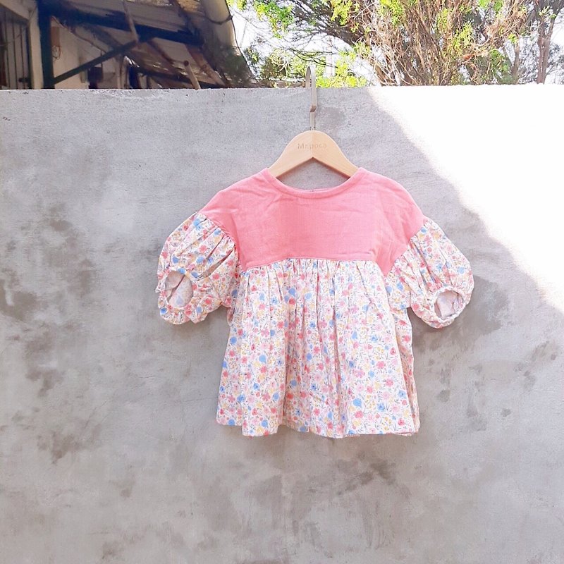 Puff sleeve for children - floral type - เสื้อยืด - ผ้าฝ้าย/ผ้าลินิน หลากหลายสี