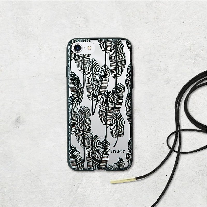 Feather art iphone case for i7,i7plus,i8,i8plus, iX , gift , accessories - เคส/ซองมือถือ - พลาสติก สีดำ