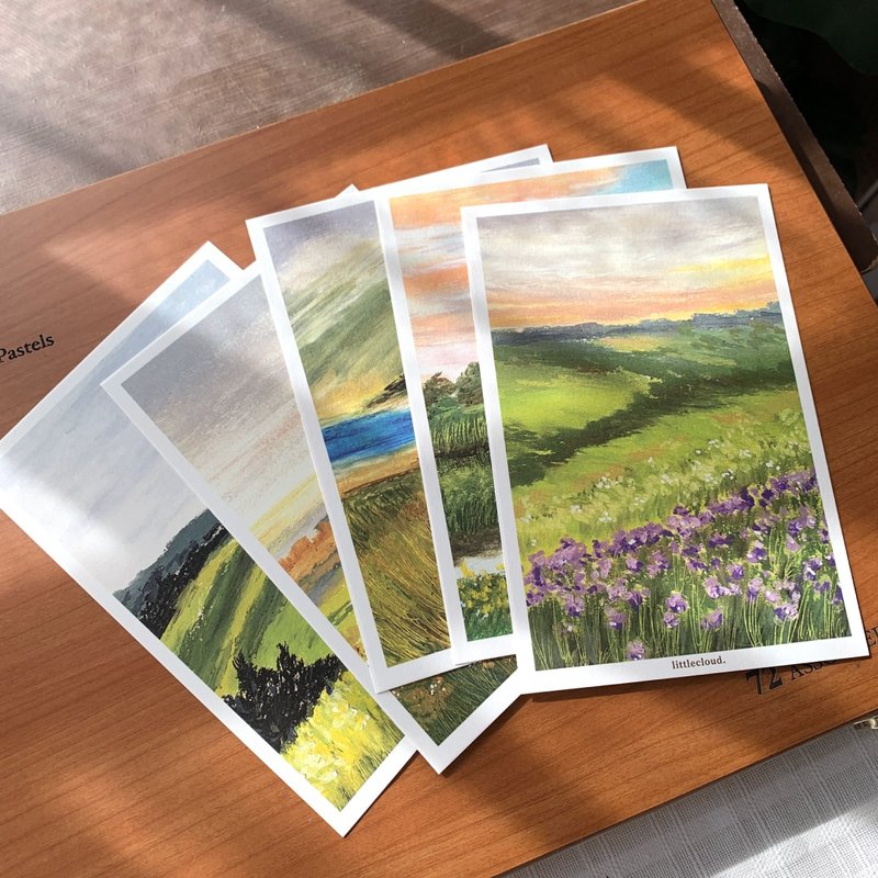 Set of 5 Postcards | 1st Collection ( Free ! 2 Postcards ) - 卡片/明信片 - 紙 多色