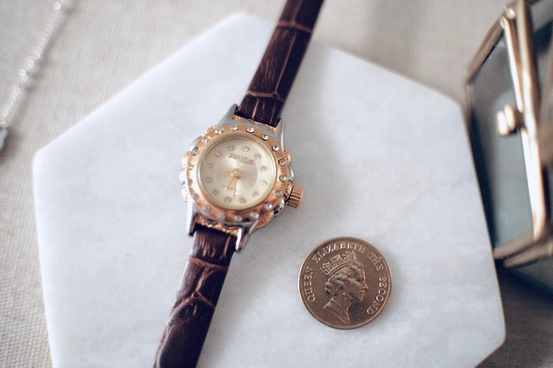 Vintage Mechanical Watch 1980 to 1990手動機械錶 - 女裝錶 - 其他金屬 咖啡色