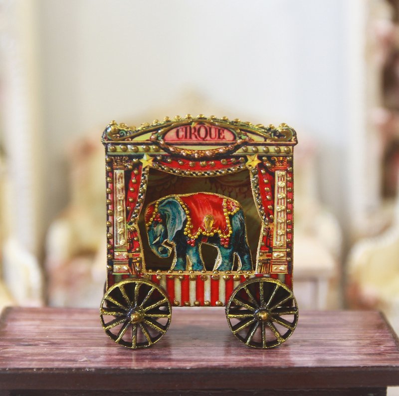 Puppet theater. Ancient puppet theatre. Dolls house miniature. For doll House. 1 - Other - Wood Multicolor