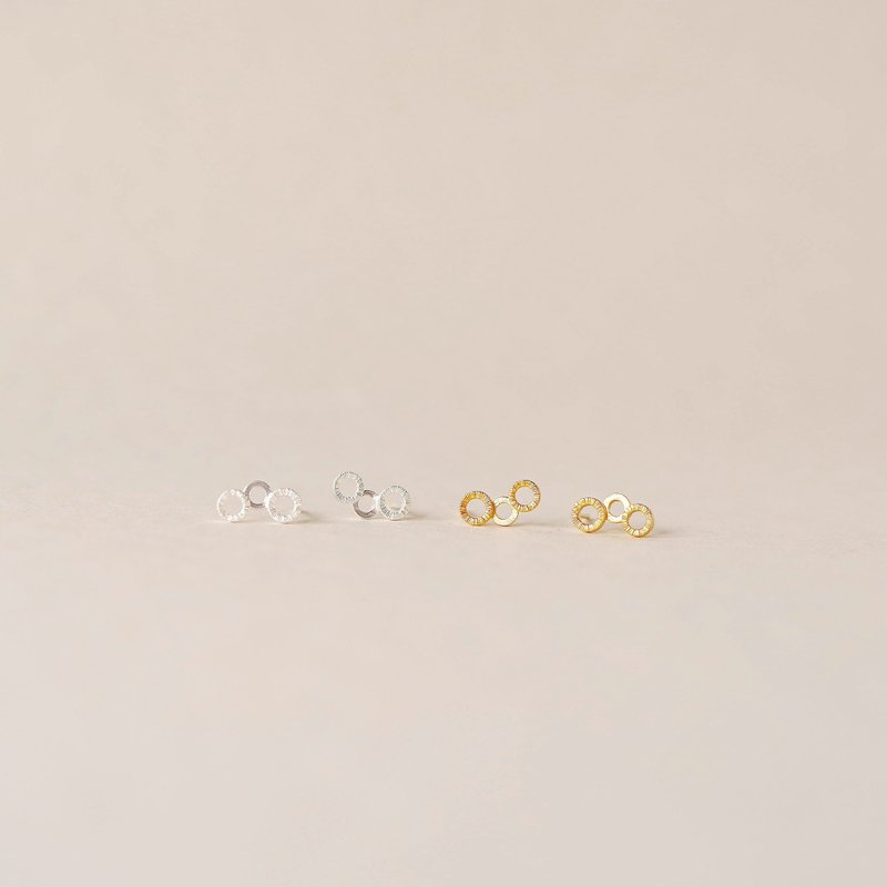 Circle pattern earrings / Clip-On clips - ต่างหู - โลหะ หลากหลายสี