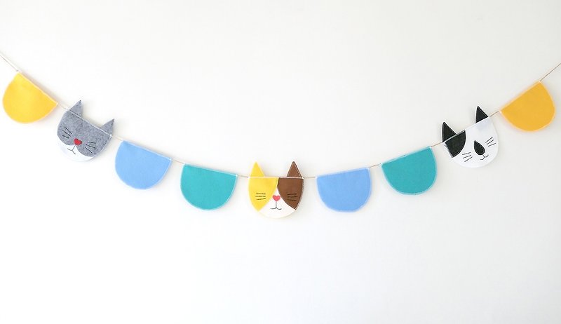 Good friend picnic summer camping party cat party flags - Wall Décor - Polyester Multicolor