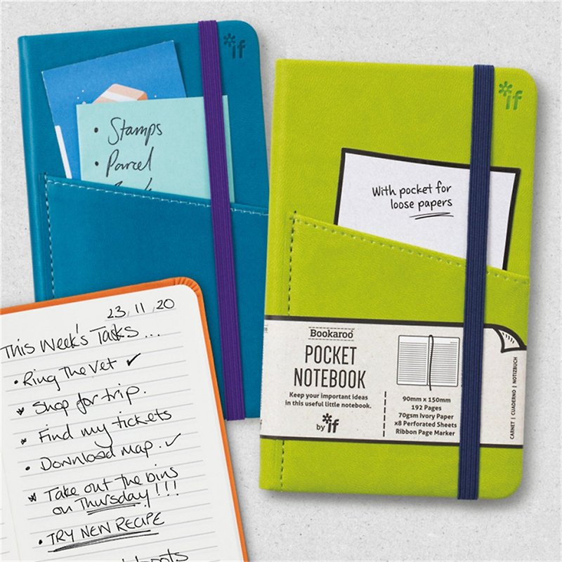 British Bookaroo A6 portable pocket notebook multi-color optional - สมุดบันทึก/สมุดปฏิทิน - กระดาษ หลากหลายสี