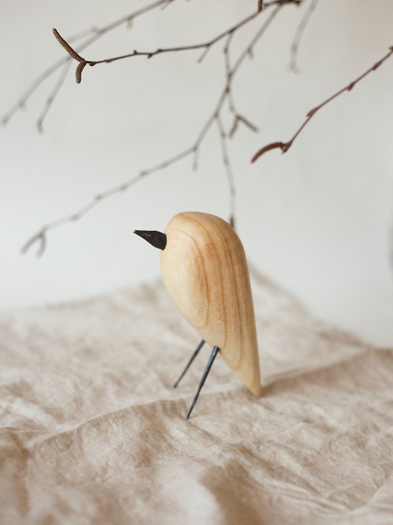 シンプルな味、すべて手作りの木製の鳥の装飾-アッシュ