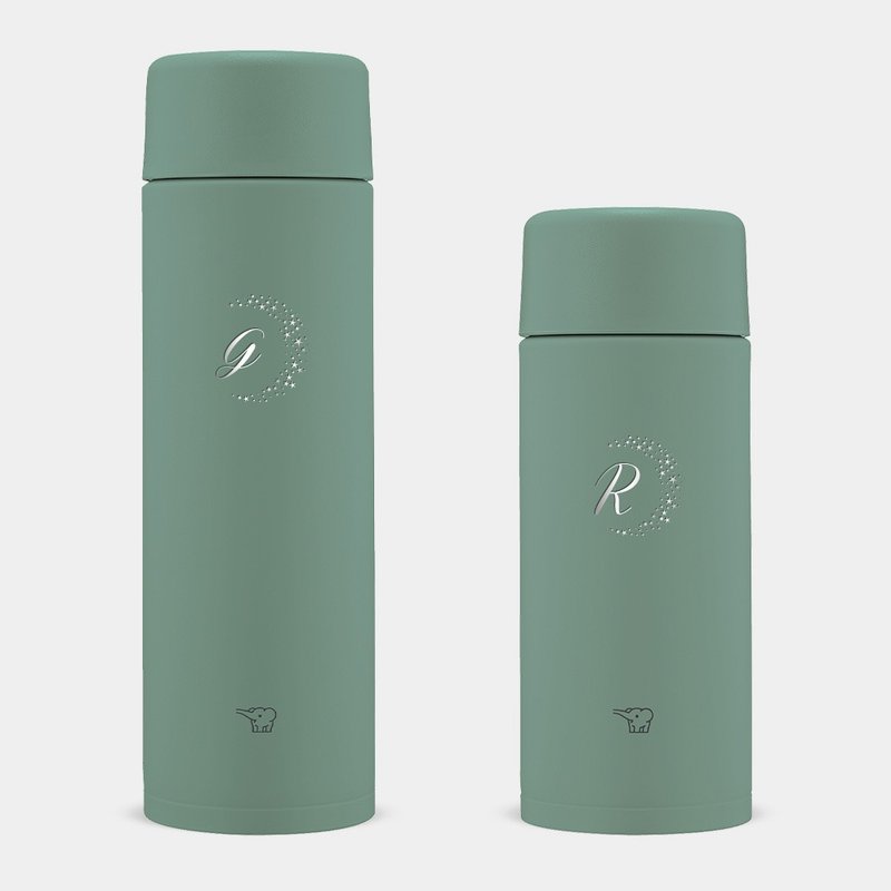 【雷射雕刻】小星星 客製化英文字母 象印保溫瓶 PU052 - 保溫瓶/保溫杯 - 不鏽鋼 綠色