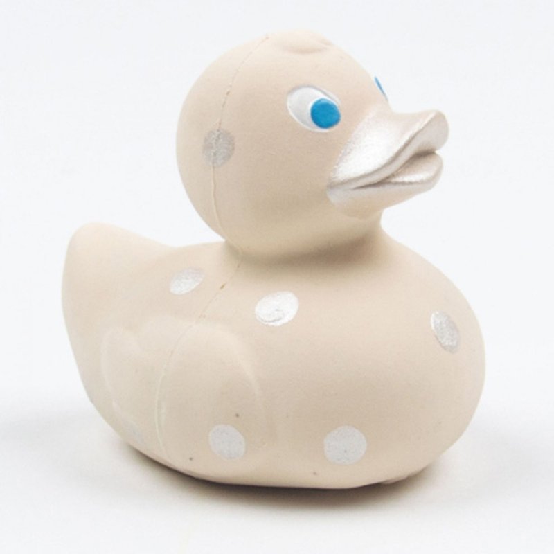 Spain Oli & Carol Dot Dot Mini Duck-Silver Fixer/Bath Toy - ของเล่นเด็ก - ยาง สีเงิน