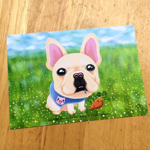 SihWun's Pug World 巴哥犬世界 宰宰(愛上地瓜的法鬥) 法鬥明信片