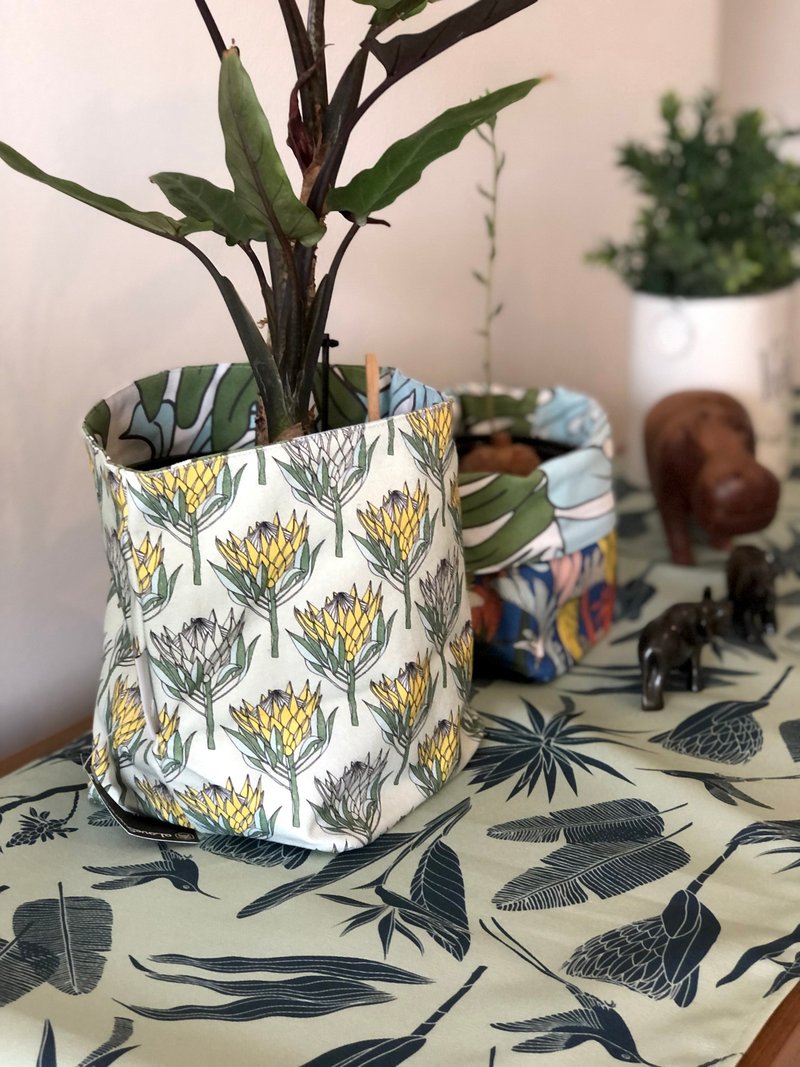 高磅數純棉帆布 (黃色帝王花 ) 1單位100公分 - 編織/刺繡/羊毛氈/縫紉 - 棉．麻 