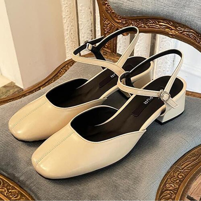 PRE-ORDER SPUR 露跟高跟鞋 SS7008 (Ivory) - 其他女皮鞋 - 其他材質 