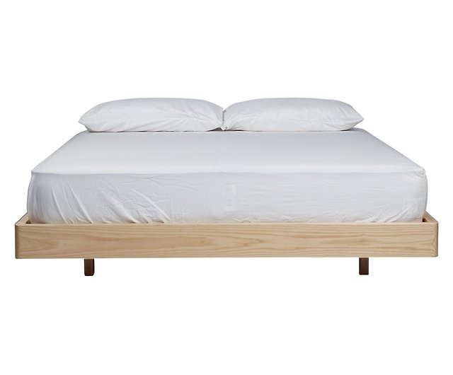 Sunset Double Solid Wood Bed Frame 5 6, Wood Bed Frame No Headboard