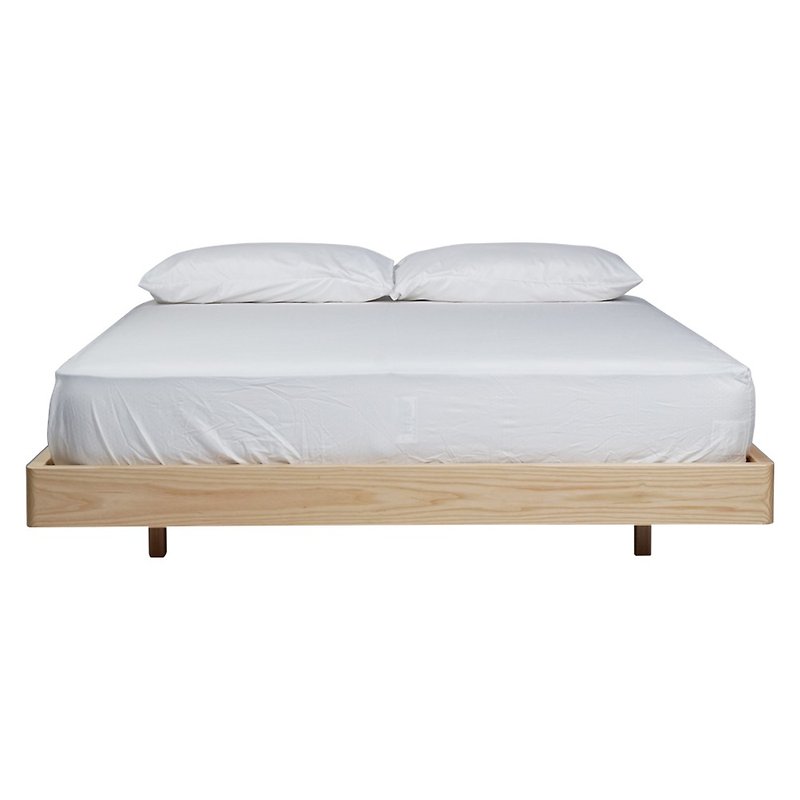 Sunset double solid wood bed frame 5*6.2 feet [Gebengen Series] WRBS016R - เฟอร์นิเจอร์อื่น ๆ - ไม้ 