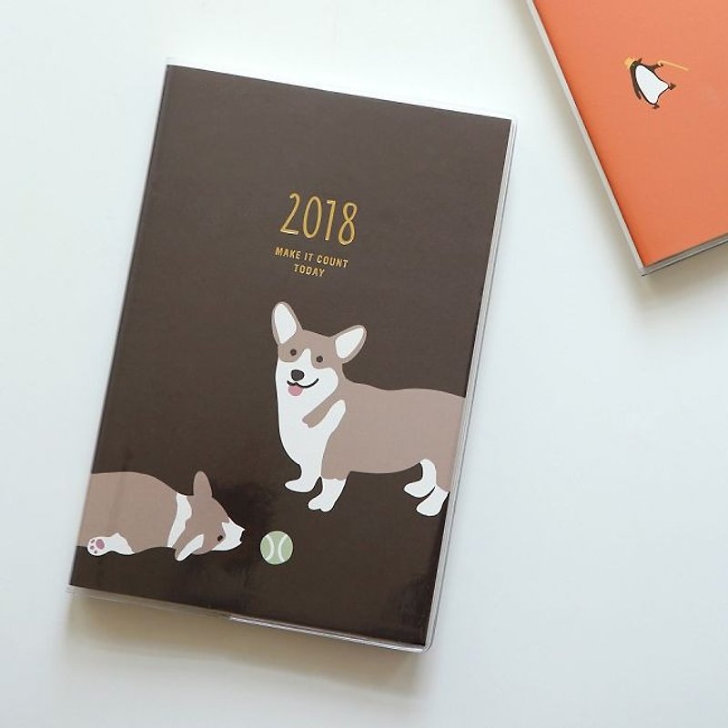 Dailylike 2018日常小品時效週誌-08柯基犬,E2D06047 - 筆記本/手帳 - 紙 咖啡色