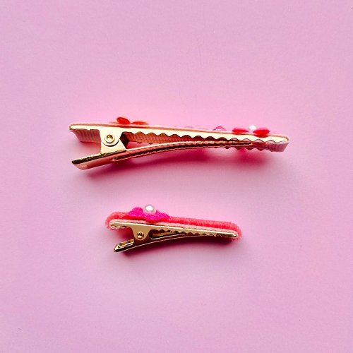 ち*ろ様 ピンクのクリスタルヘアクリップ pinkstone hair clip – PICKY THE SHOP