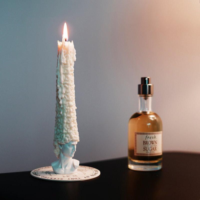 (トニーズ先生) デビッドの香りのキャンドル - キャンドル・燭台 - 蝋 ホワイト