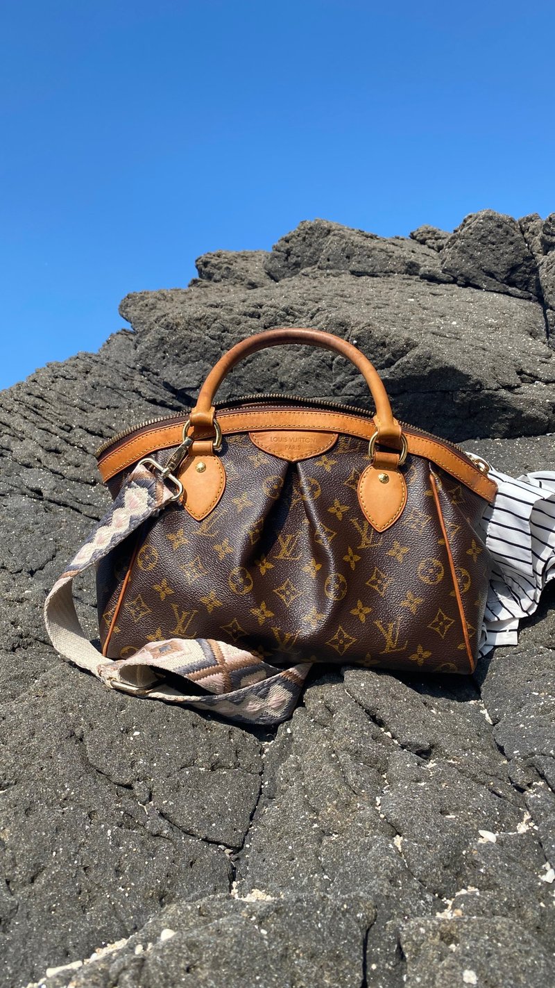 LV經典老花水餃包Louis Vuitton Monogram Tivoli PM歐美老錢風 - 手提包/手提袋 - 真皮 咖啡色