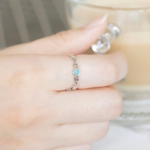 喜羊羊happy sheep jewelry 天河石925純銀小豬鼻戒指