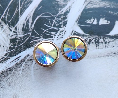 老時光角落 Vintage Jewelry 西洋古董飾品 AVON 摩登 簡約風格 夾式耳環