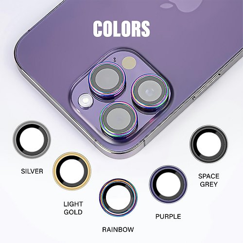 The Hood Pinkoi 旗艦店 (多種原機顏色)相機鏡頭金屬保護圈 保護環 (康寧玻璃)For iPhone