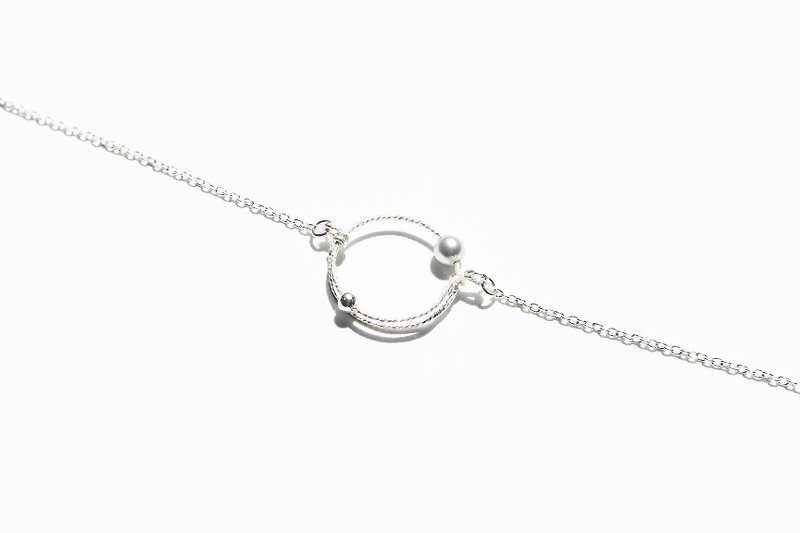 "Silver geometric mystery" balanced half-circle of very fine silver bracelet - Bracelets - Gemstone 