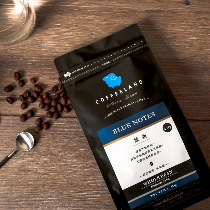 【精品咖啡豆】半磅 | 藍調-經典熱銷風味 (中深焙) - 咖啡/咖啡豆 - 新鮮食材 藍色