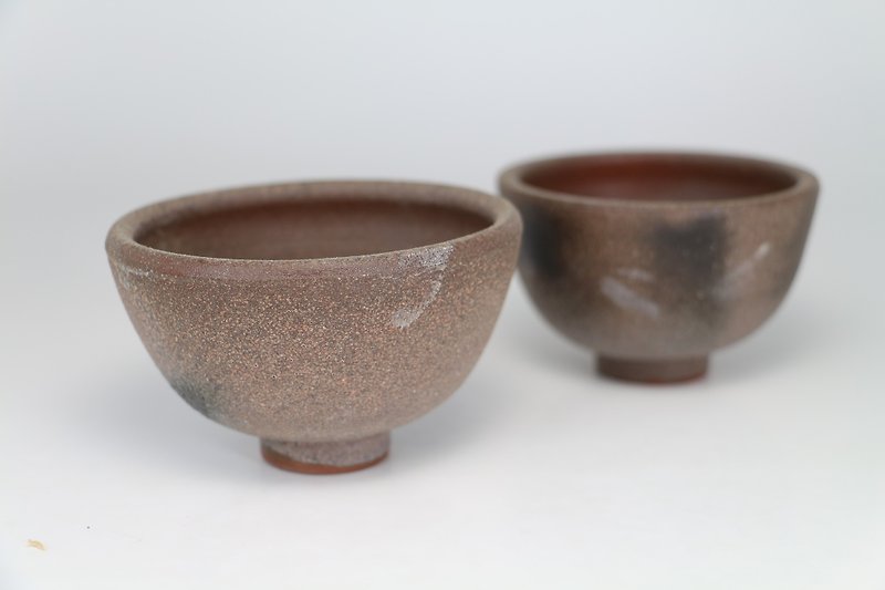 Yixing pottery cup--handmade--handmade--casting--glazed - Clay - ถ้วย - ไม้ สีม่วง