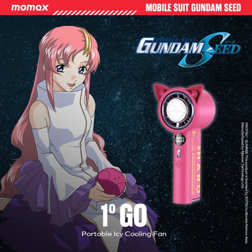 Momax x Gundam 1 Go Pink Haro Portable Icy Cooling Fan