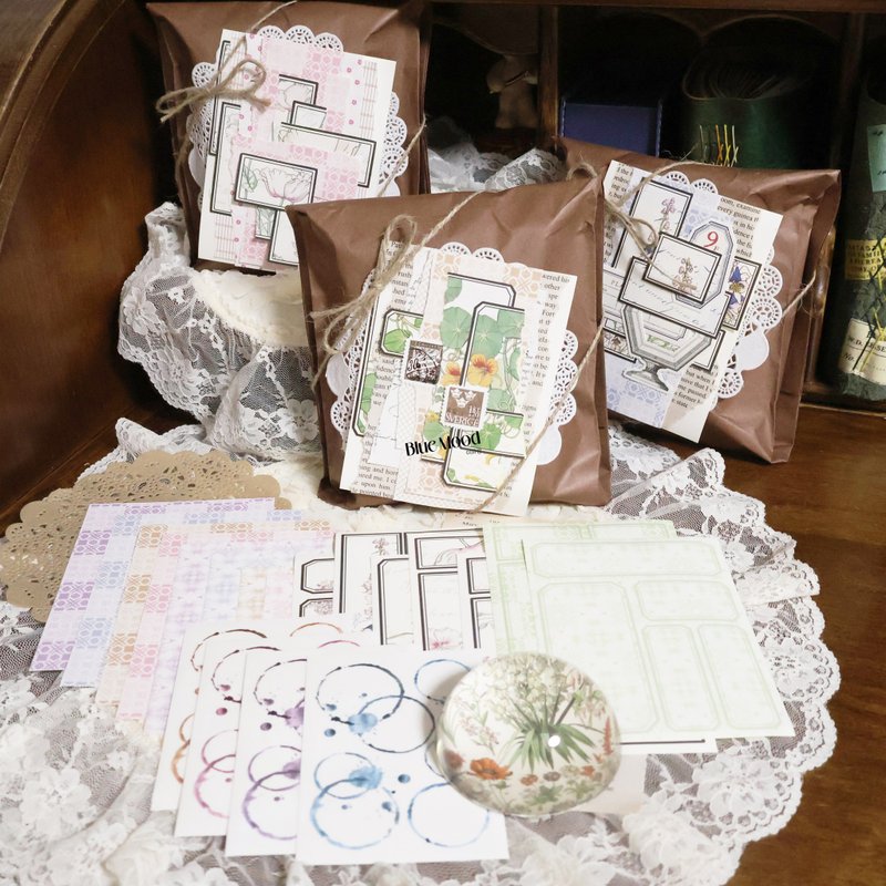 Vintage. Snow bunny collaboration set - 貼紙 - 紙 咖啡色