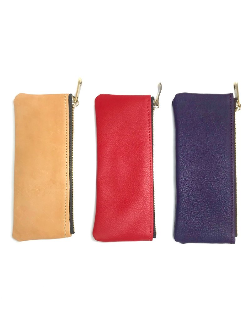 Simple leather pencil case - Pencil Cases - Genuine Leather 