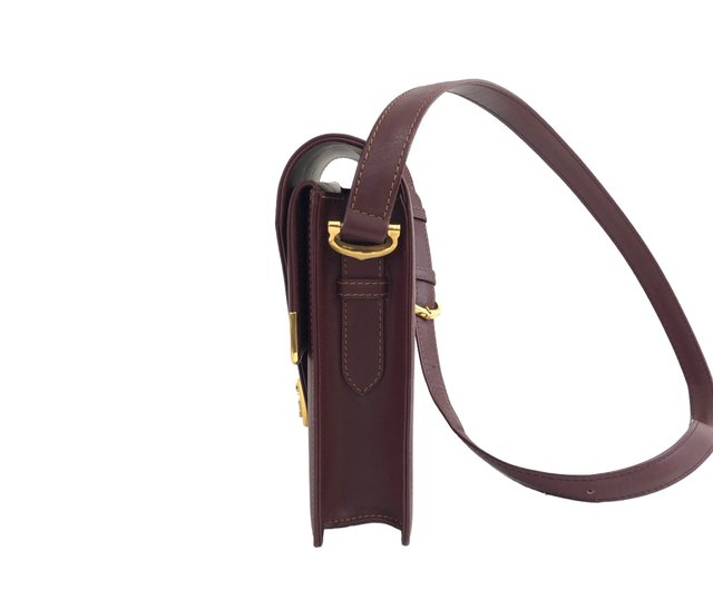 日本直送 名牌中古包 】Cartier カルティエ ショルダーバッグ ボルドー
