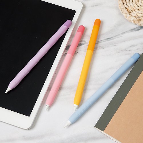 AHAStyle 官方品牌店 Apple Pencil 1代 超薄矽膠保護套 - 彩虹漸變色款