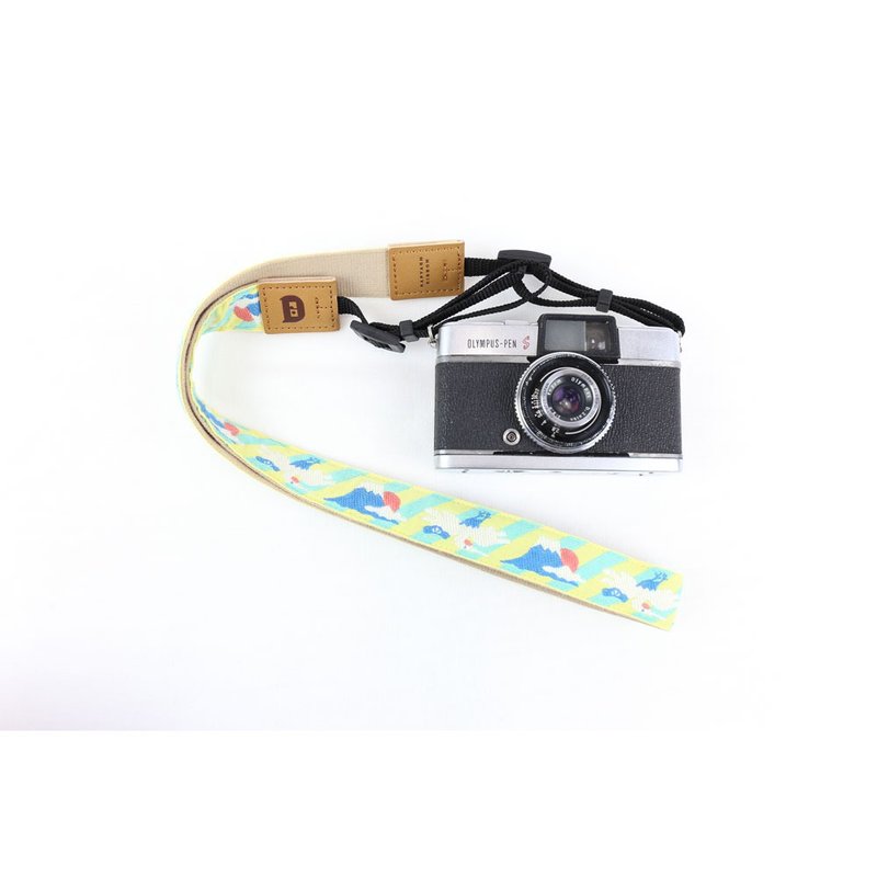 [RAPYARN RIBBON] Mount Fuji lift web camera strap lemon yellow - Camera Straps & Stands - Other Man-Made Fibers Yellow