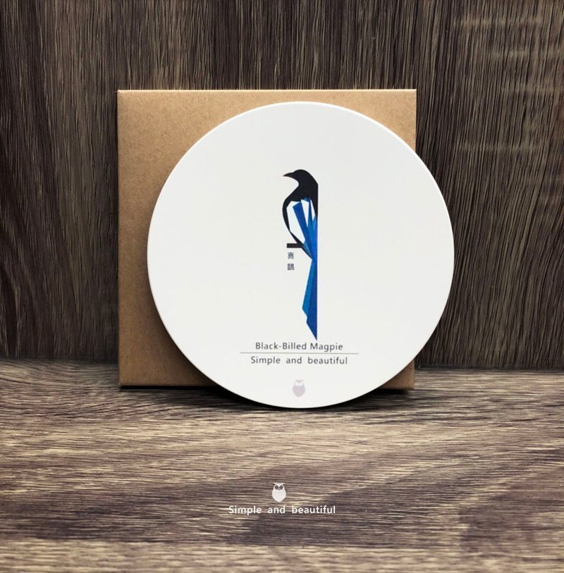 喜鵲-陶瓷吸水杯墊 - 其他 - 陶 紅色