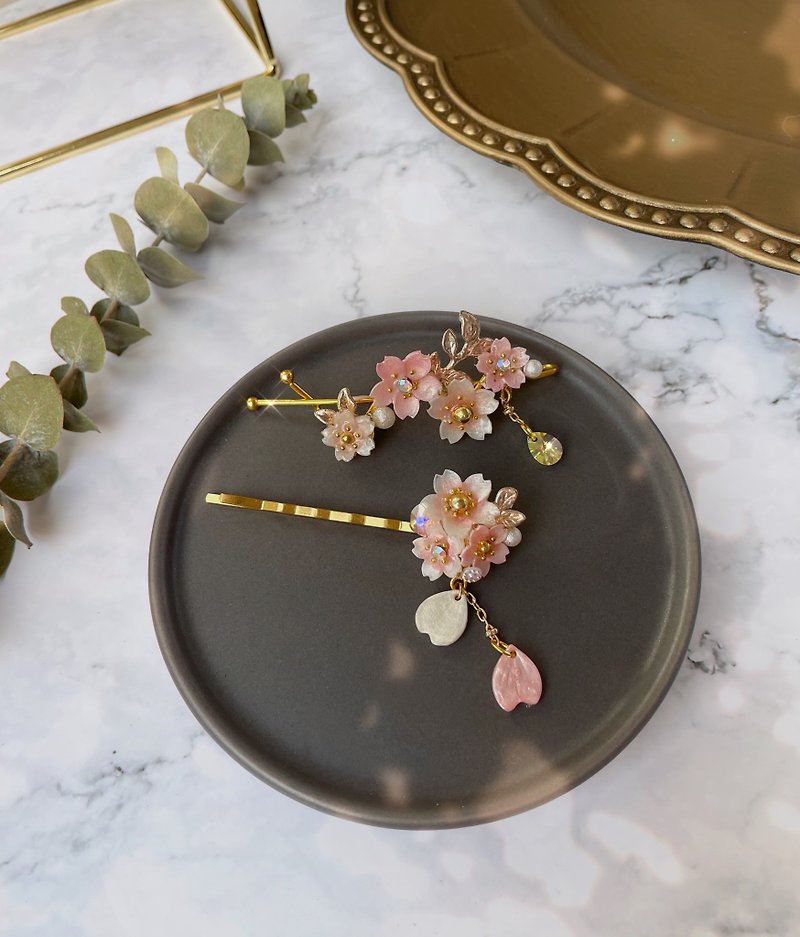 Cherry Blossom- Sakura hair pin set - Hair Accessories - Plants & Flowers 