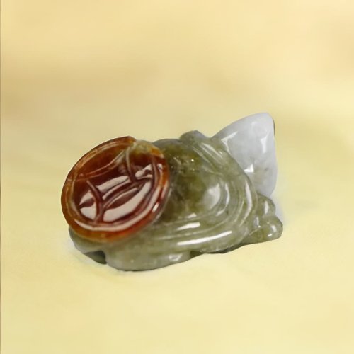 瓔珞珠寶盒 E.L.Jewelry Box 【吉祥‧長壽】飄紅翡翠錢龜擺飾 | 天然緬甸玉翡翠A貨 | 送禮