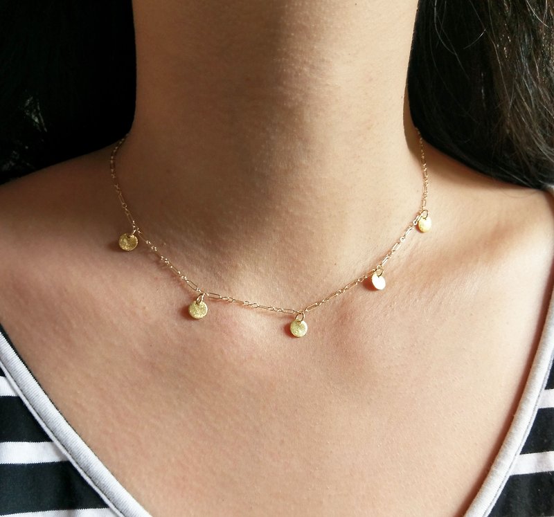 Simple round neck necklace - สร้อยคอ - โลหะ สีทอง