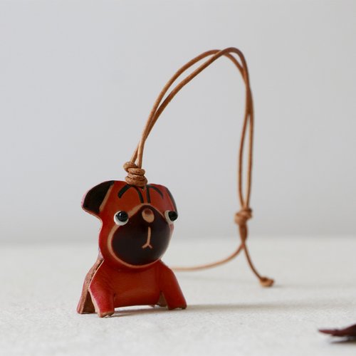 Bull Dog Bag Charms Brown