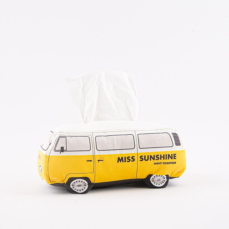 MISS-SUNSHINE小太陽的願望同款大眾面包車紙巾盒紙抽套餐巾紙盒 - 面紙盒 - 其他材質 黃色