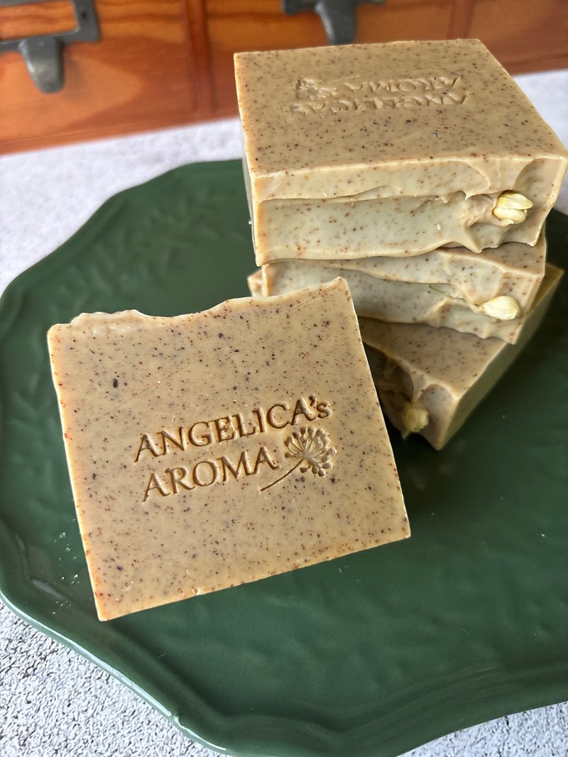 小花茉莉綠茶皂 / Jasmine Green Tea Soap - 肥皂/手工皂 - 其他材質 綠色