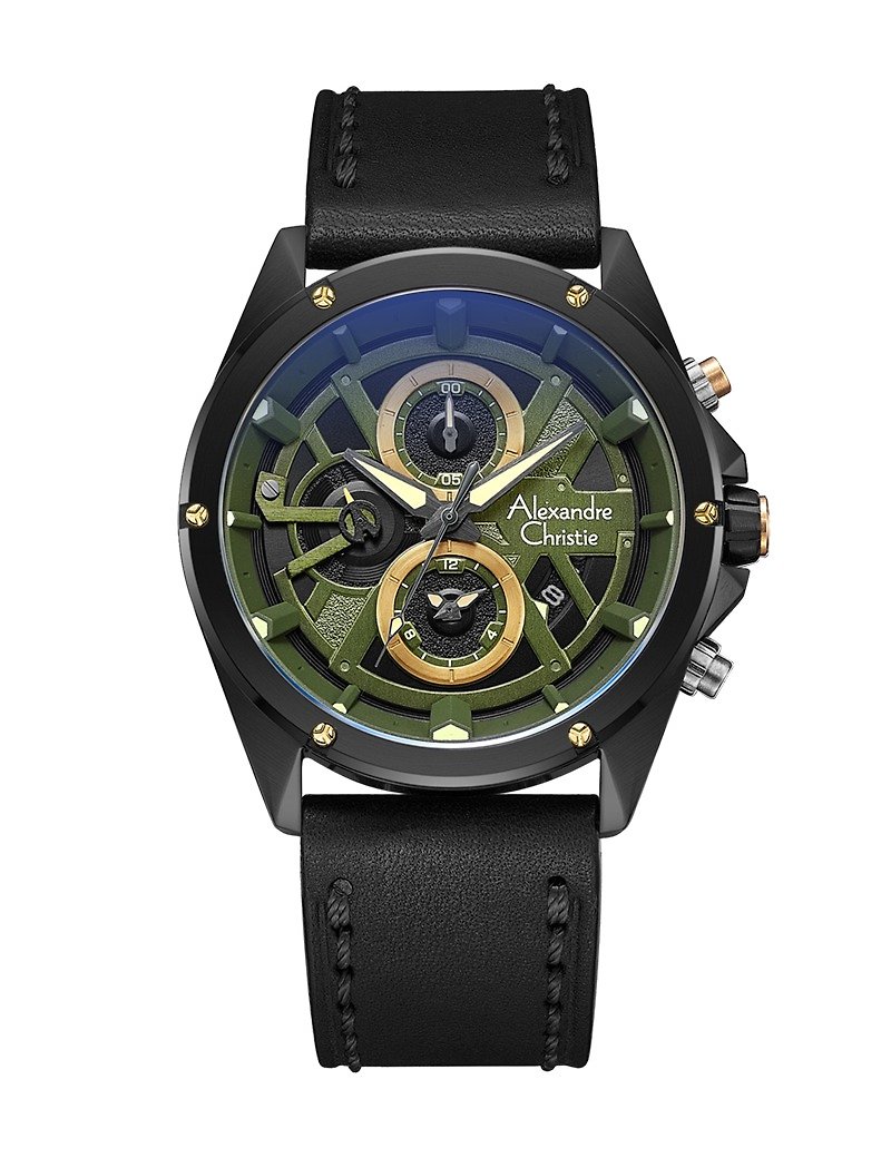【AC手錶】6620MCLIPGNIV-媒黑x綠 - 男裝錶/中性錶 - 不鏽鋼 
