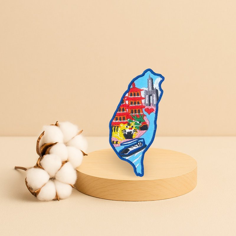 【台灣特色】高雄 | 刺繡磁鐵 | 禮物 | 文創 | 紀念品 - 磁鐵 - 繡線 