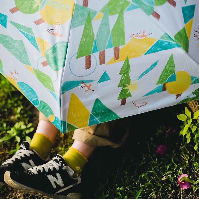 フッチーと森の折り畳み傘 軽量晴雨兼用傘 - 傘・雨具 - ポリエステル 
