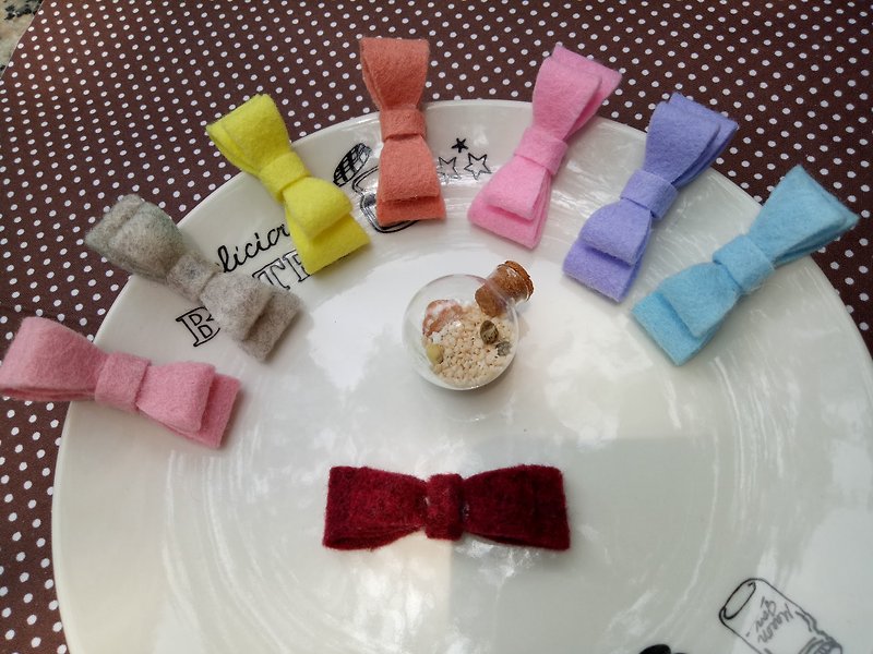 【sweet little bows】 hair clips hair pony - Hair Accessories - Other Materials 