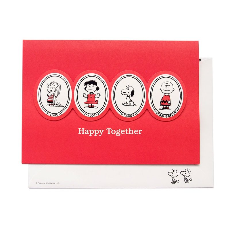 Snoopy日本卡片 快樂在一起【Hallmark-Peanuts多用途】 - 卡片/明信片 - 紙 多色