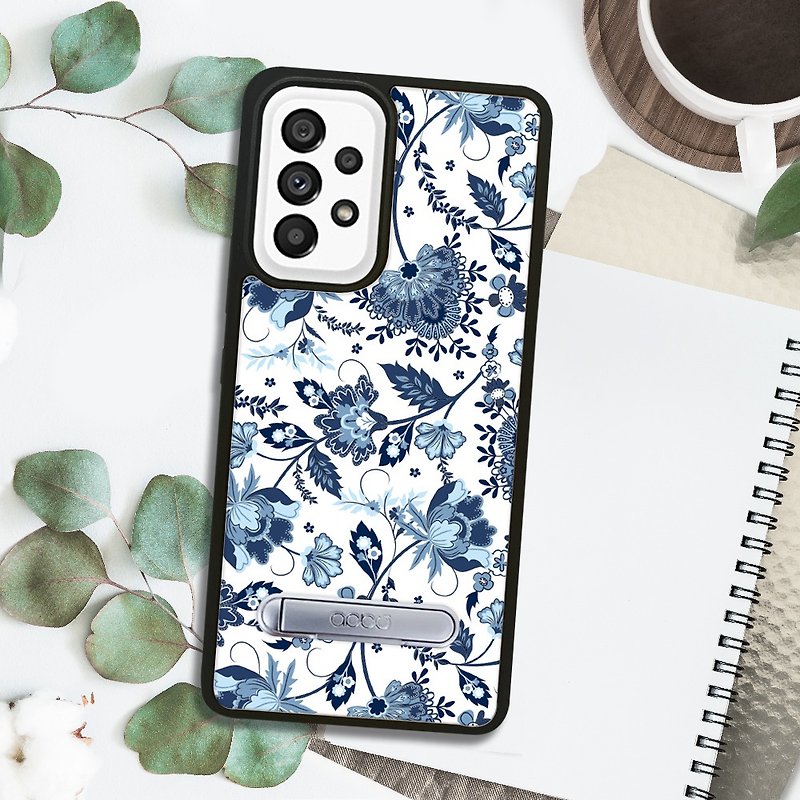 Samsung A55/A54/A35/A34/A25 5G shock-absorbing stand phone case-Blue Dream Grass - Phone Cases - Other Materials Multicolor