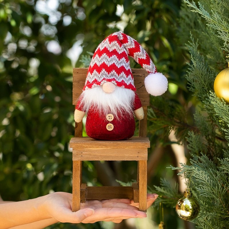 Devariet Tomte Christmas Nordic fairy Santa Claus Stylish interior Christmas ornament Room accent Decoration Yule Tomte xwa02-wb - ของวางตกแต่ง - วัสดุอื่นๆ สีแดง